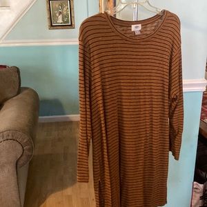 Old Navy Striped Tunic brown xl
